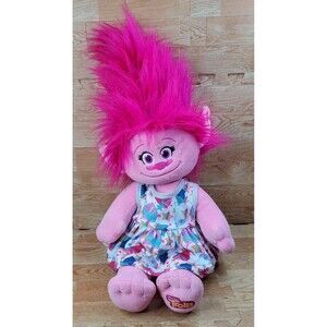 Trolls Princess Poppy Dreamworks 22” Plush Doll with Dress Build a Bear Pink